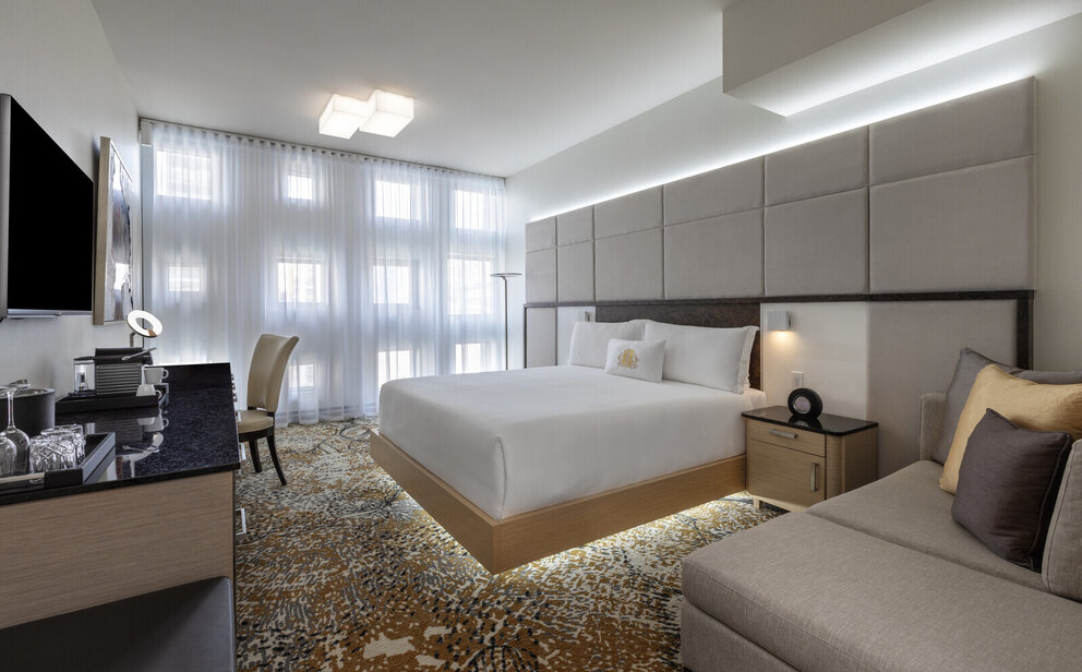 Deluxe King, one King bed